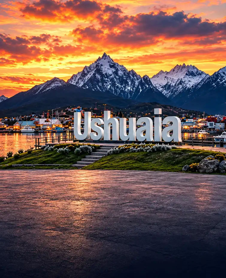 Faro del fin del mundo y Canal Beagle en Ushuaia